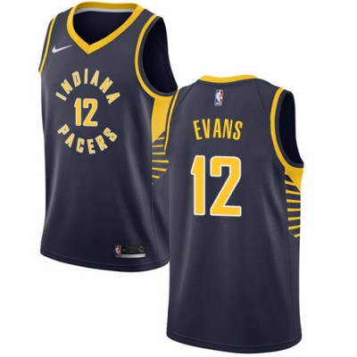 Nike Indiana Pacers #12 Tyreke Evans Navy Blue NBA Swingman Icon Edition Jersey Men's